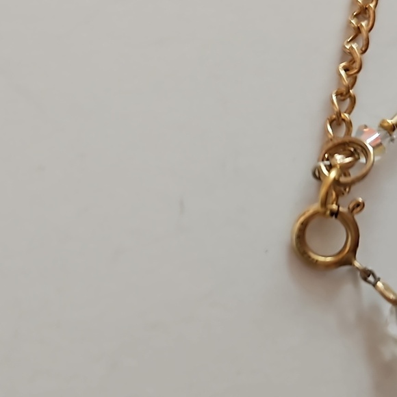 1/20 14K GP Necklace w/ Mother of Pearl & AB Crystals - Picture 8 of 8